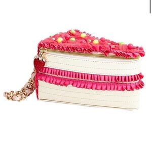Betsey Johnson Let Them Eat Cake Sliced Cake Wristlet Purse
